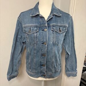 Everlane The Denim Jacket Blue Jean Jacket 100% Cotton Womens Small cottagecore